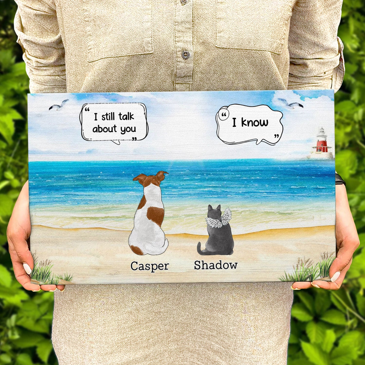 They Still Talk About You - Memorial Gift For Pet Lovers - Personalized Wood Rectangle Sign