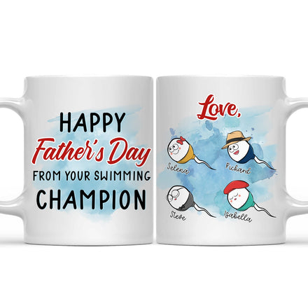 De la part de votre champion de natation - Cadeau pour papa, père - Tasse personnalisée