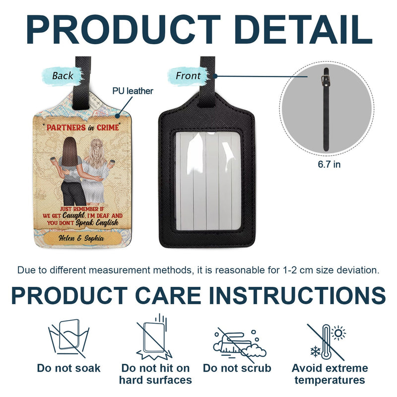 I'm Deaf And You Don't Speak - Gift For Besties - Personalized Luggage Tag
