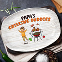 Papa's Grilling Buddies - Gift For Grandpa, Dad, Father - Personalized Plate