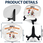 Papa's Grilling Buddies - Gift For Grandpa, Dad, Father - Personalized Plate