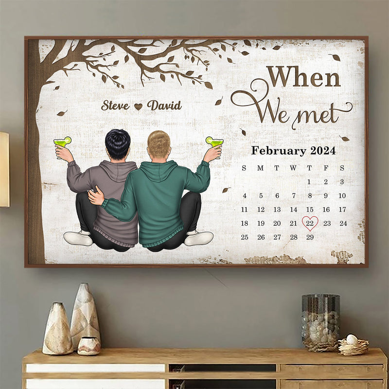 Calendar The Day Our Journey Began - Gift For Couples - Personalized Poster