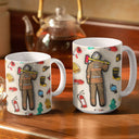 Firefighter 3D Uniform - Gift For Firefighters - 3D Inflated Effect Printed Mug, Personalized White Edge-to-Edge Mug