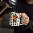 Firefighter 3D Uniform - Gift For Firefighters - 3D Inflated Effect Printed Mug, Personalized White Edge-to-Edge Mug