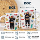 Firefighter 3D Uniform - Gift For Firefighters - 3D Inflated Effect Printed Mug, Personalized White Edge-to-Edge Mug