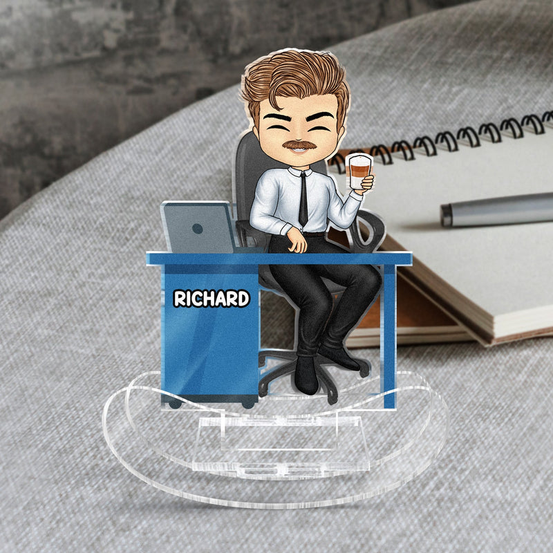 Office Workers Chibi - Gift For Colleagues And Best Friends - Personalized Acrylic Shaking Stand
