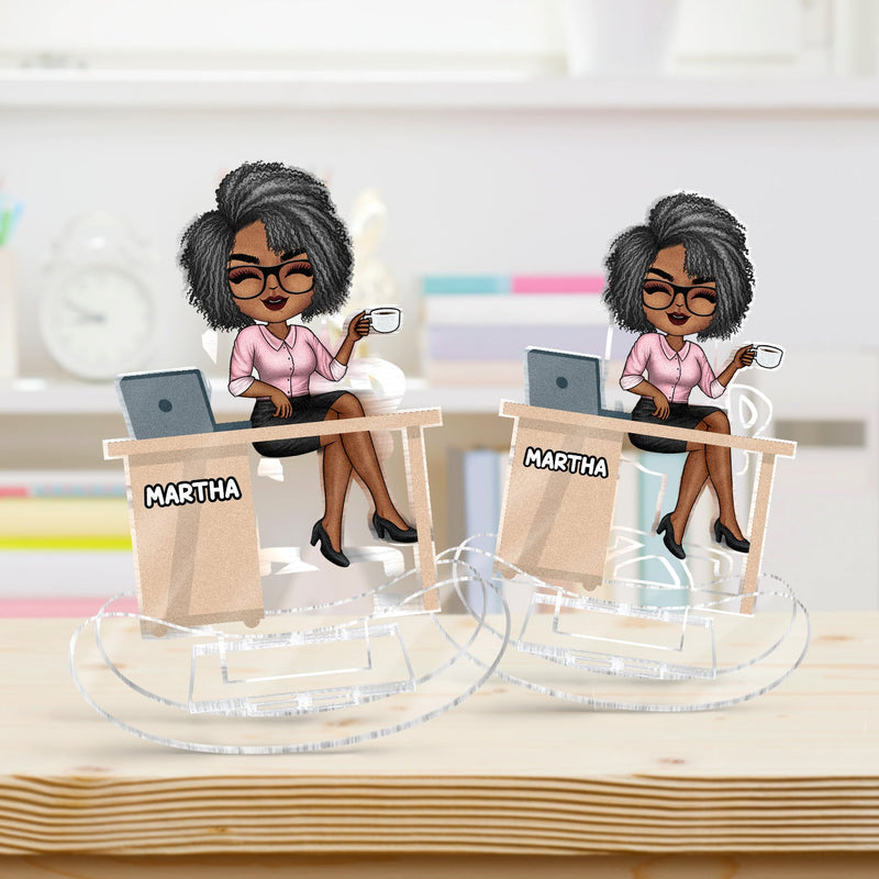 Office Workers Chibi - Gift For Colleagues And Best Friends - Personalized Acrylic Shaking Stand