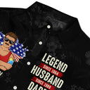 Stars And Stripes, Legend Husband Father Grandpa - Gift For Dad, Daddy, Grandfather - Personalized Hawaiian Shirt