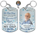 Custom Photo Having You As Guardian Angel - Personalized Aluminum Keychain