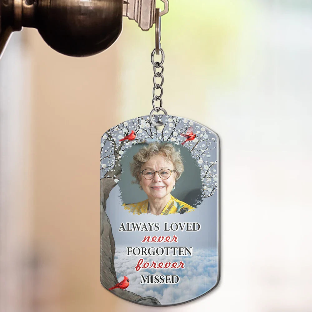 Custom Photo God Has You in His Arms I Have You in My Heart Sympathy - Personalized Aluminum Keychain