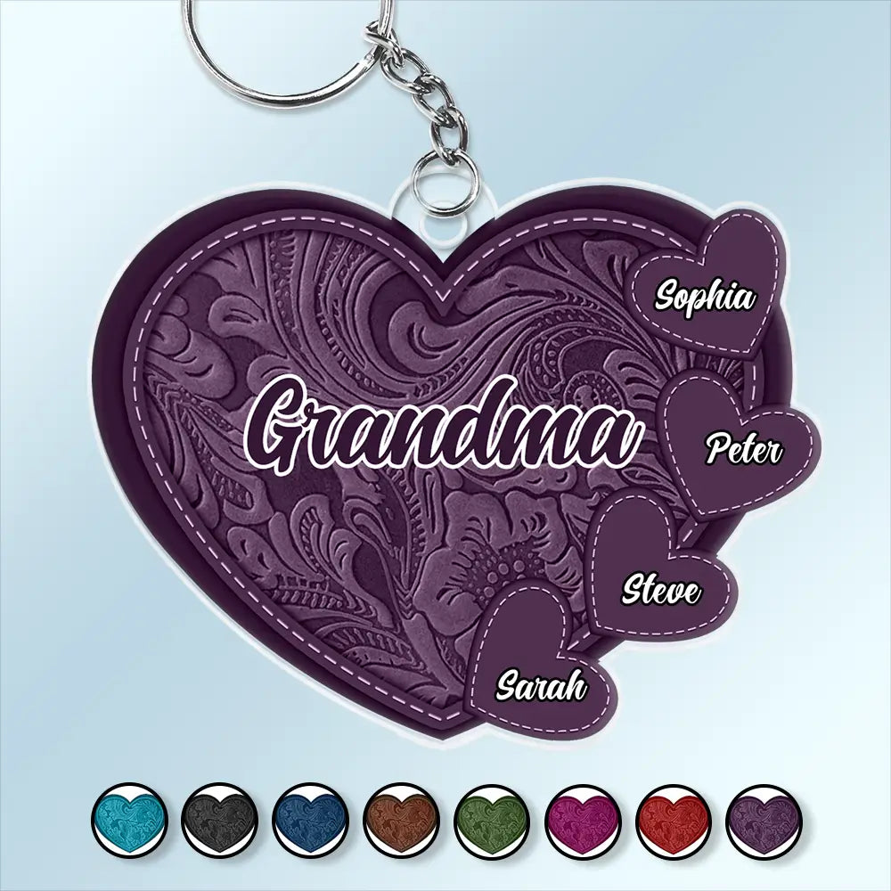 Grandma's Little Sweethearts - Personalized Cutout Acrylic Keychain