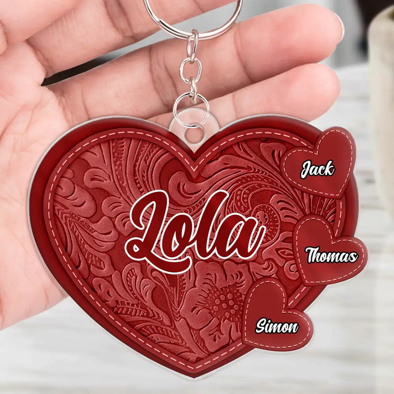 Grandma's Little Sweethearts - Personalized Cutout Acrylic Keychain