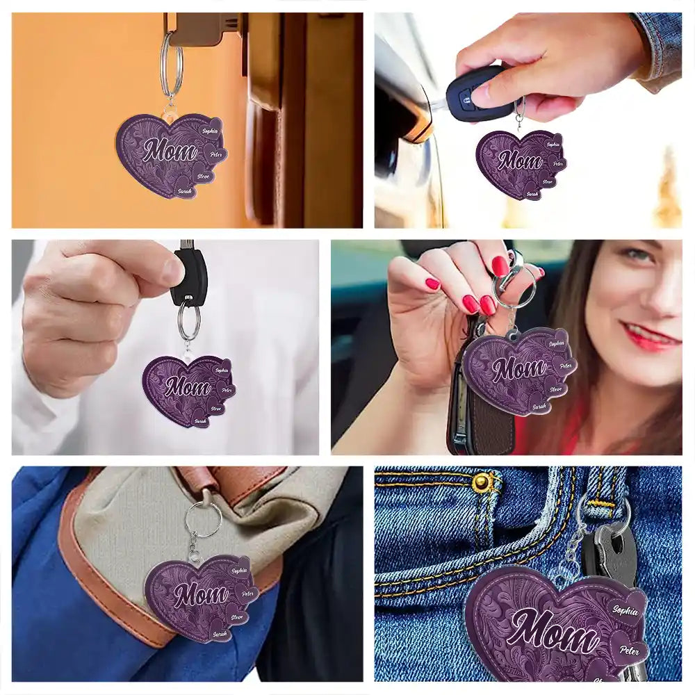 Grandma's Little Sweethearts - Personalized Cutout Acrylic Keychain