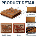 Grandpa Dad Kids Handprints - Personalized Leather Wallet