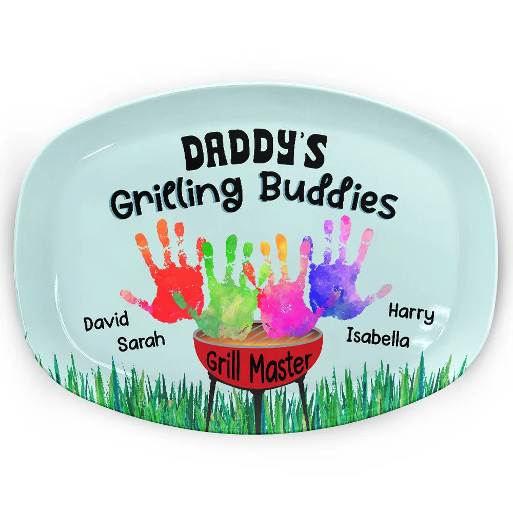 Daddy Grilling Buddies - Personalized Plate