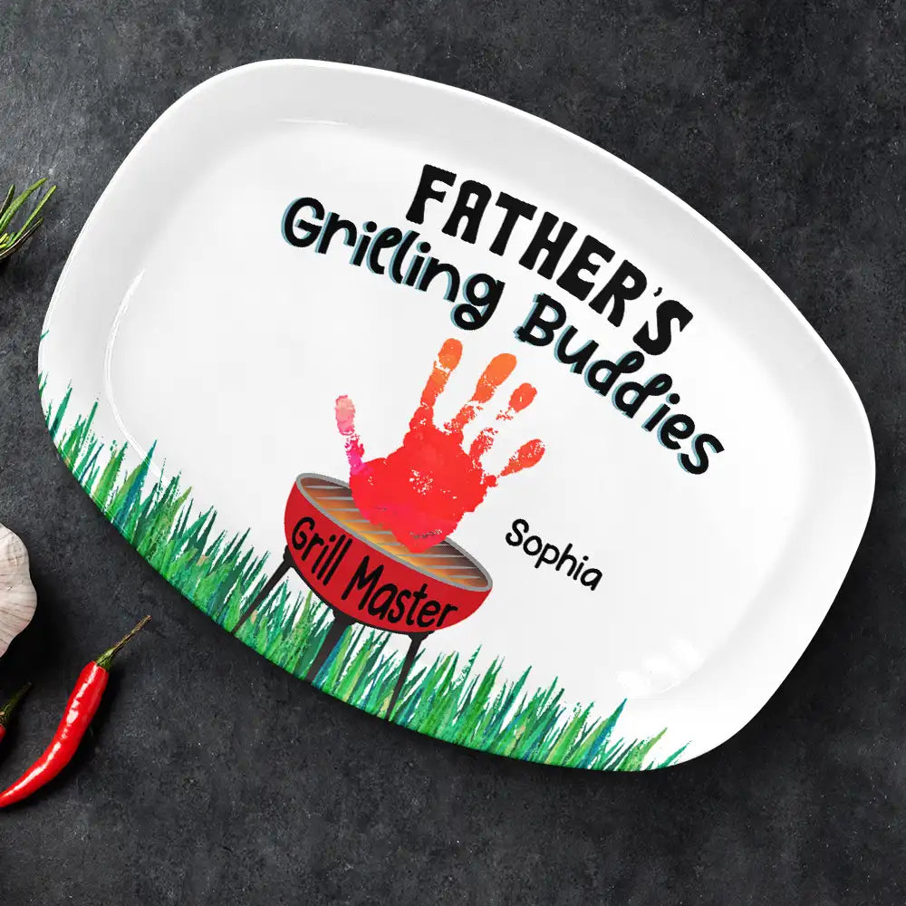 Daddy Grilling Buddies - Personalized Plate