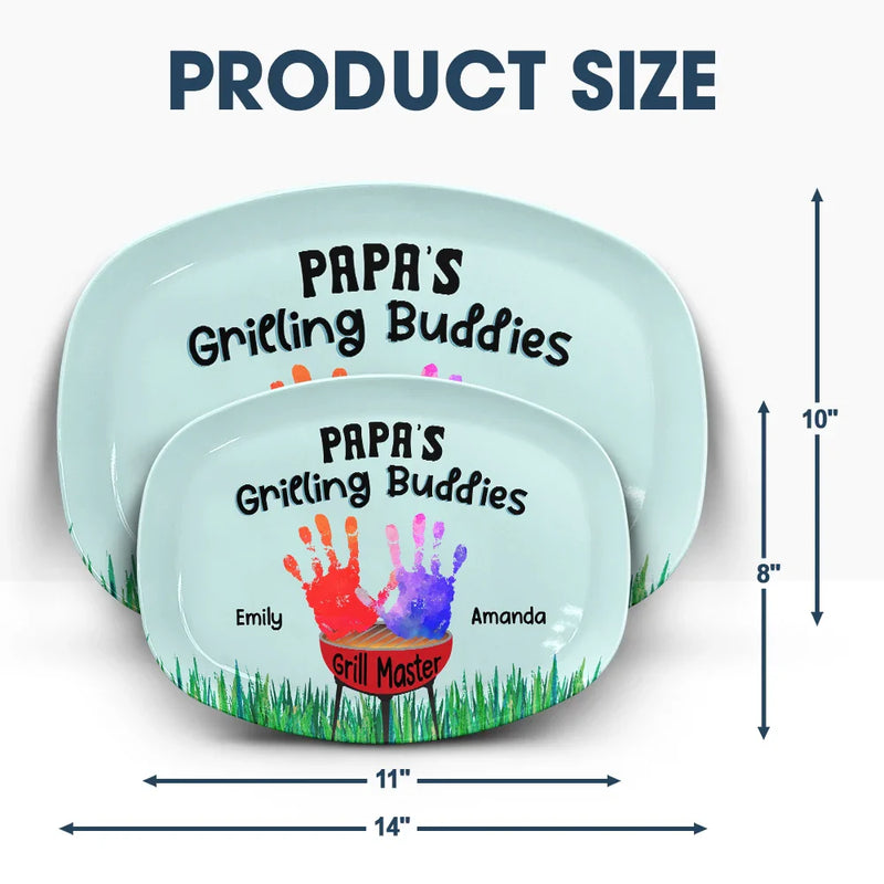 Daddy Grilling Buddies - Personalized Plate
