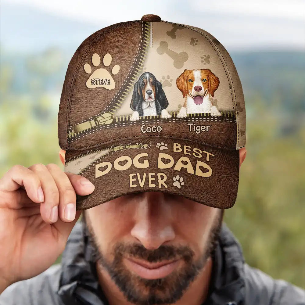 Meilleur papa chien et meilleure maman chien de tous les temps - Casquette classique personnalisée 
