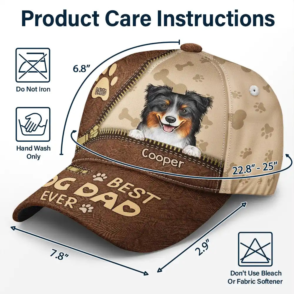 Meilleur papa chien et meilleure maman chien de tous les temps - Casquette classique personnalisée 