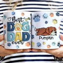 Best Dog Dad Ever - 3D Inflated Effect Printed Mug, Personalized White Edge-to-Edge Mug