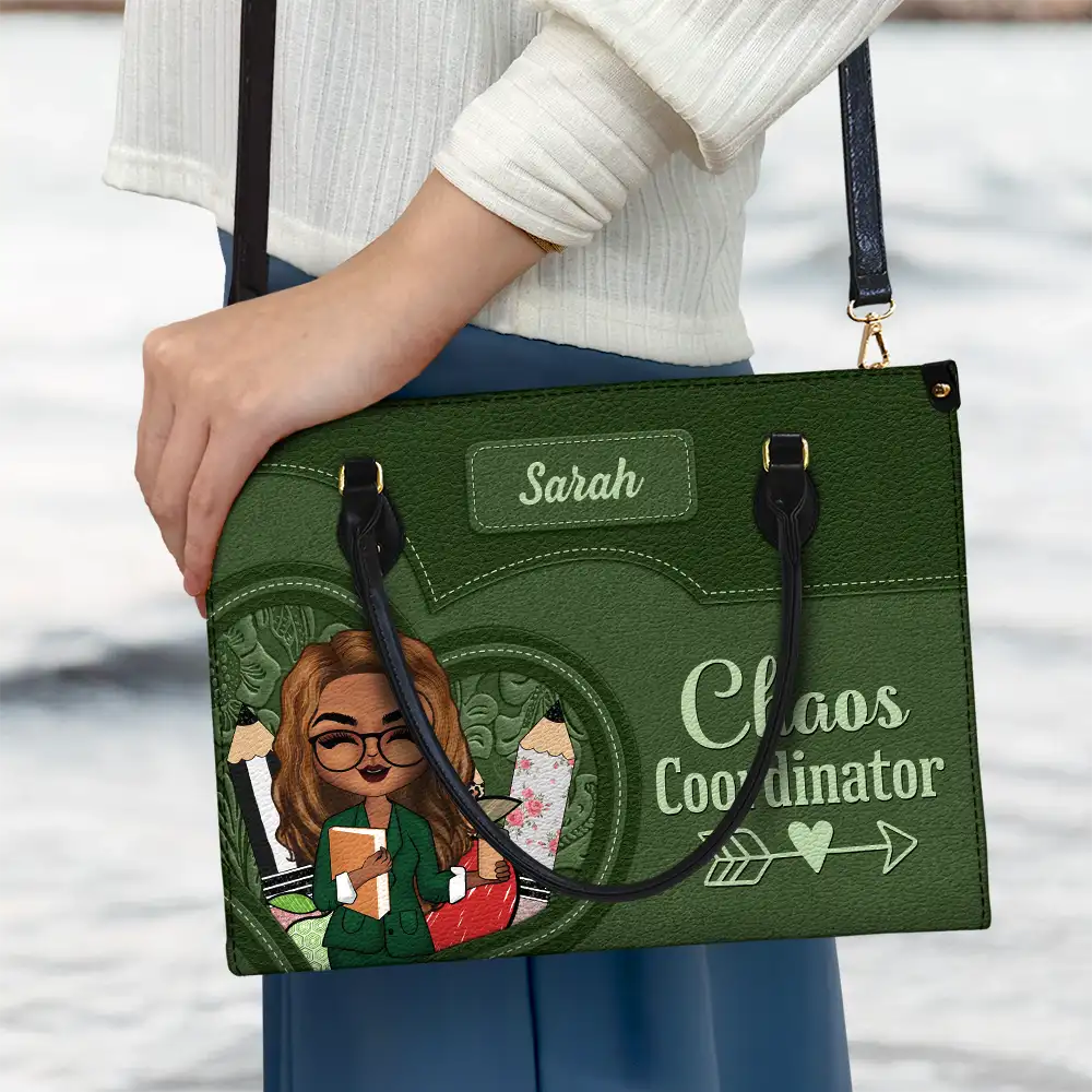 Professeur, il faut un grand cœur pour façonner les petits esprits - Sac en cuir personnalisé