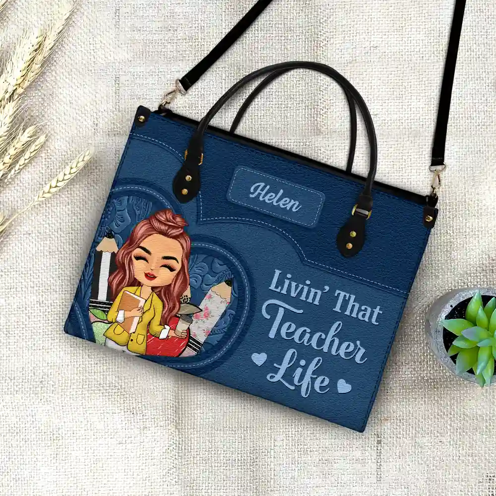 Professeur, il faut un grand cœur pour façonner les petits esprits - Sac en cuir personnalisé