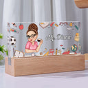 Nom du bureau de l'enseignant - Lampe LED rectangulaire personnalisée