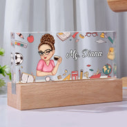 Teacher Desk Name - Personalized Rectangle LED Light