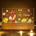 Nom du bureau de l'enseignant - Lampe LED rectangulaire personnalisée