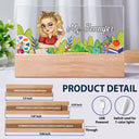 Nom du bureau de l'enseignant - Lampe LED rectangulaire personnalisée