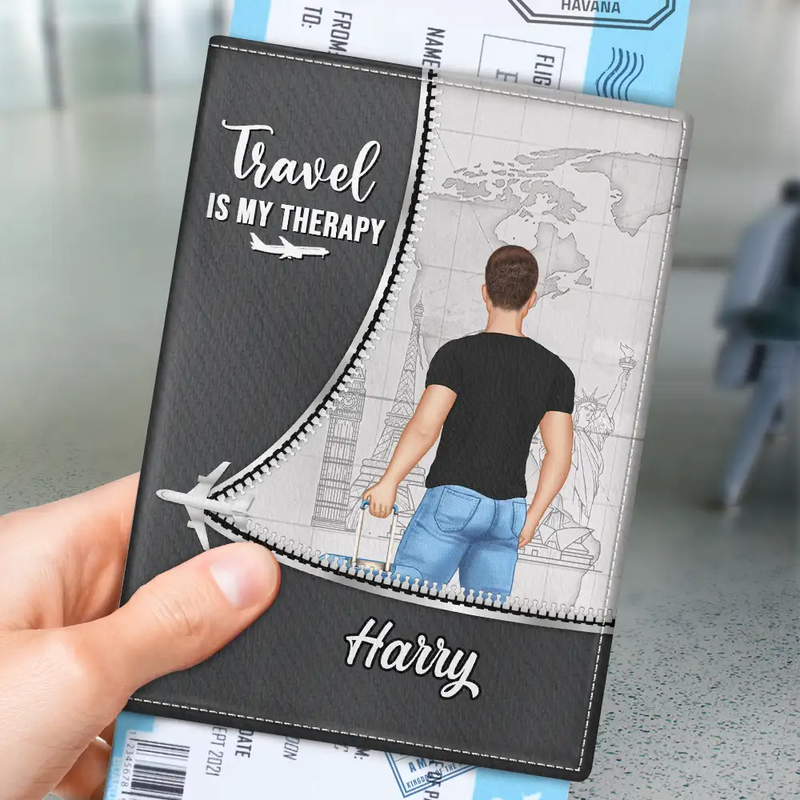 Collect Moments Not Things - Personalized Passport Cover, Passport Holder