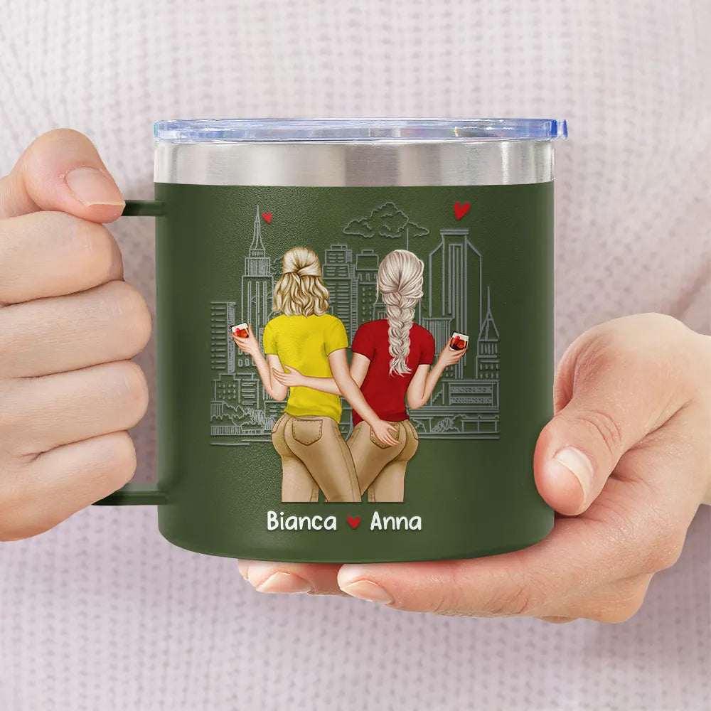 Annoy For The Rest Couples - Gobelet personnalisé en acier inoxydable de 14 oz avec poignée