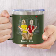 Annoy For The Rest Couples - Gobelet personnalisé en acier inoxydable de 14 oz avec poignée