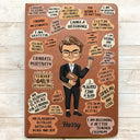 Teacher Daily Affirmations - Personalized Leather Journal