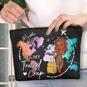 All My Travel Crap World Map - Personalized Cosmetic Bag