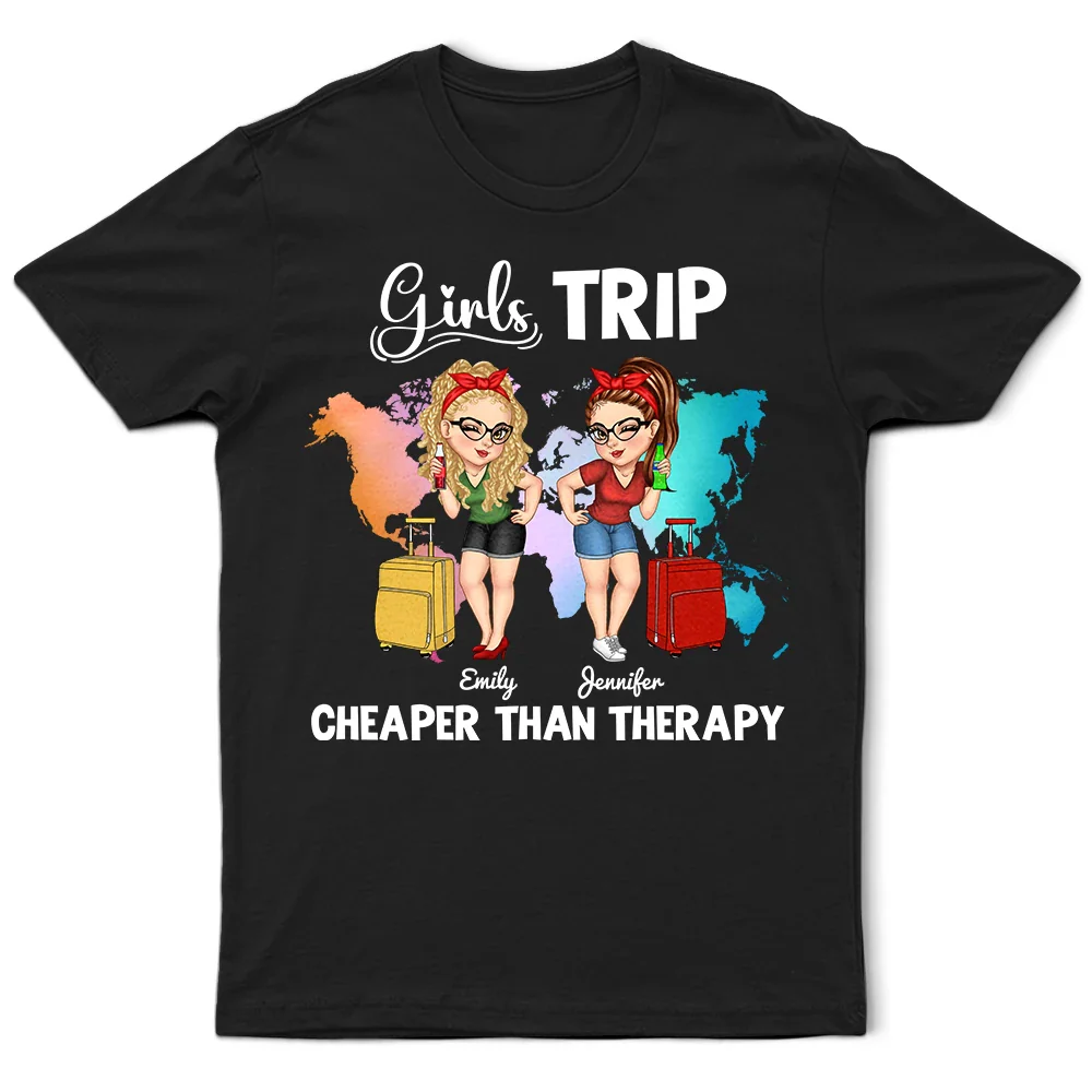 Carte du monde « It's Girls Trip » - T-shirt personnalisé
