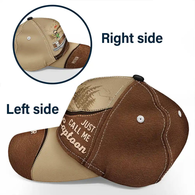 Appelez-moi simplement Captoon Pontoon Captain - Casquette classique personnalisée 