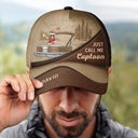 Appelez-moi simplement Captoon Pontoon Captain - Casquette classique personnalisée 