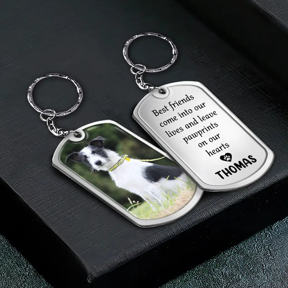 Custom Photo Memorial When Tomorrow Starts - Personalized Aluminum Keychain