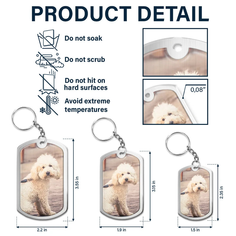 Custom Photo Memorial When Tomorrow Starts - Personalized Aluminum Keychain