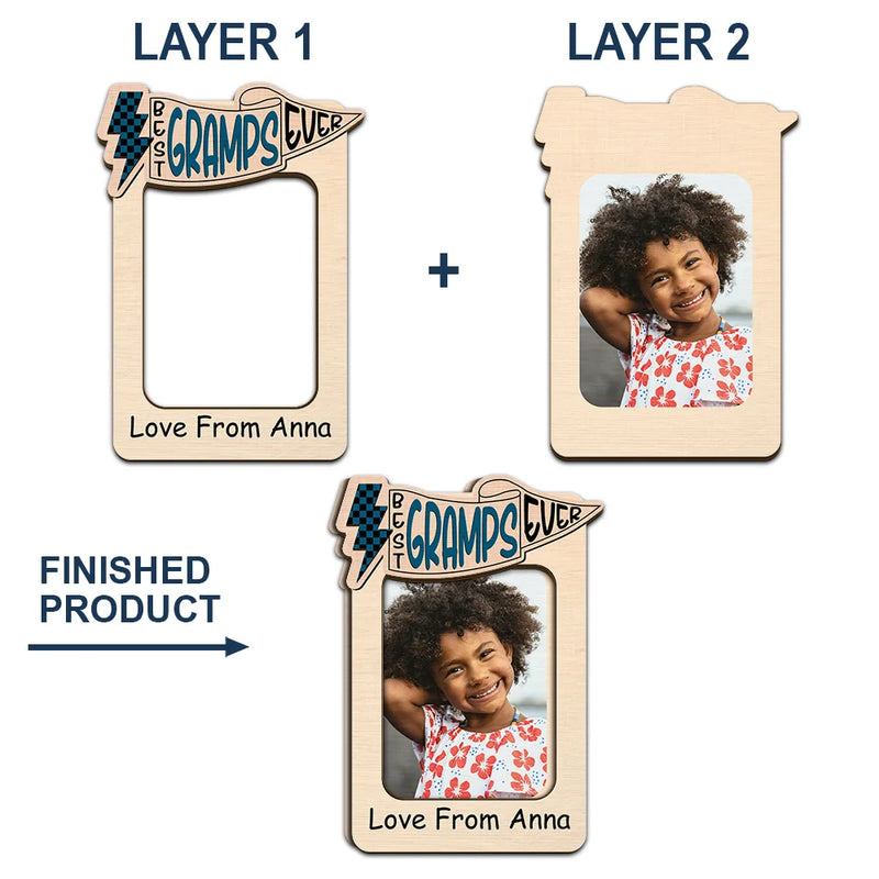 Photo personnalisée « Meilleur papa de tous les temps » - Clip de pare-soleil de voiture personnalisé