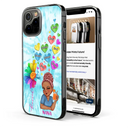 Colorful Flower Heart Grandma - Personalized Clear Phone Case