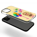 Colorful Flower Heart Grandma - Personalized Clear Phone Case