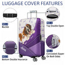 Dog Curve Heart Travel Lovers - Personalized Luggage Cover