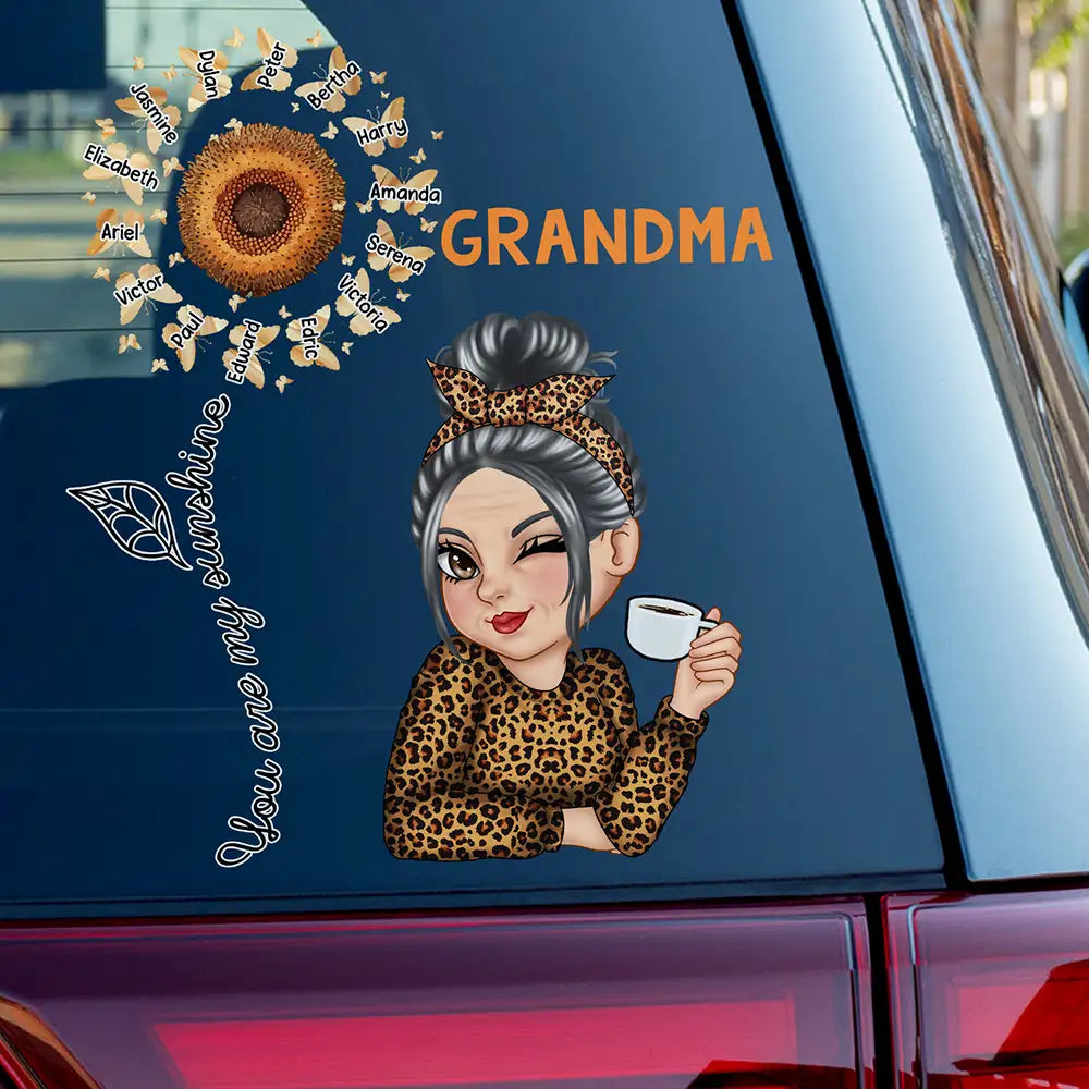 You Are My Sunshine Grandma 13-20 Version - Personalized Decor Decal