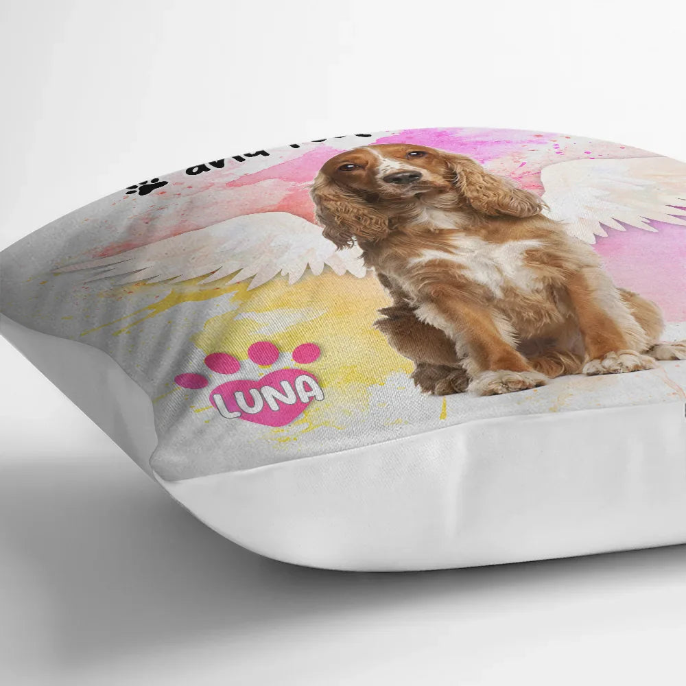 Custom Photo Dog Cat Memorial When You Miss Me Hug This Pillow - Personalized Pillow