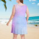 Robe débardeur sans manches personnalisée avec motif cœur et fleurs colorées pour grand-mère 