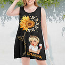 Sunflowers Grandma - Personalized Sleeveless Tank Dress