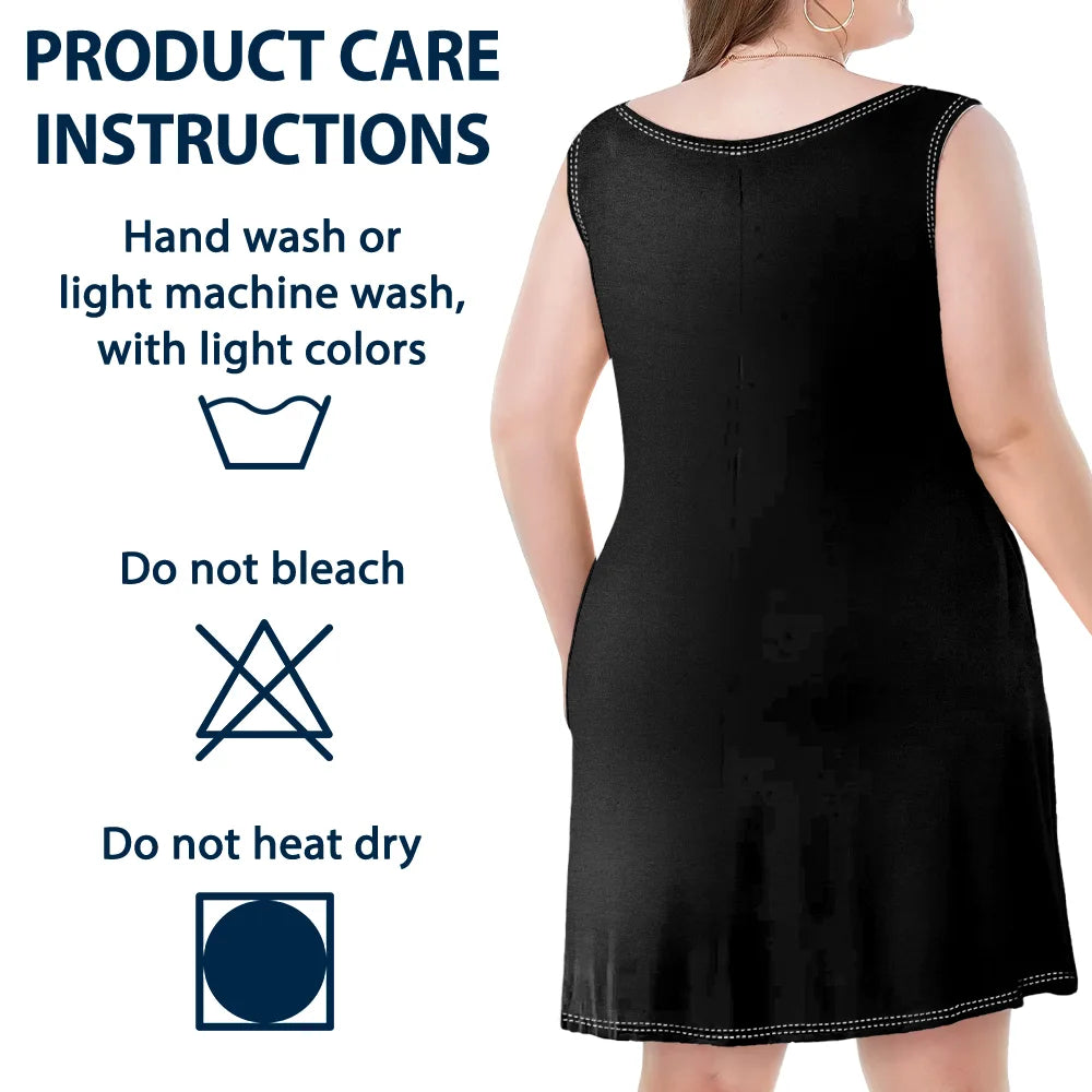 Sunflowers Grandma - Personalized Sleeveless Tank Dress