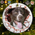 Custom Photo Dog Cat Breaking Through Ornament - Personalized Circle Ceramic Ornament